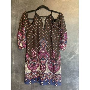 A. Byer Cold Shoulder Boho Dress size Medium